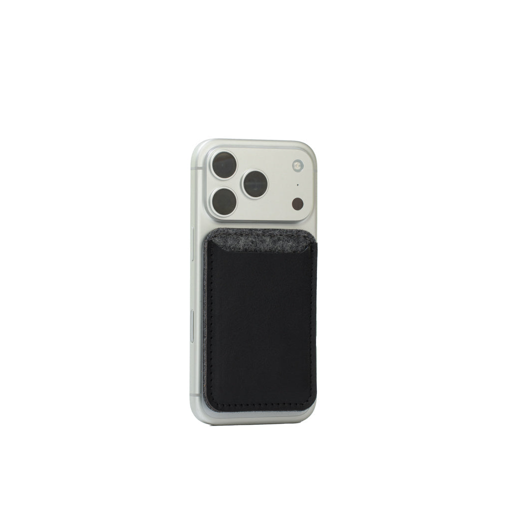 Porte-cartes en cuir compatible MagSafe - Mérinos