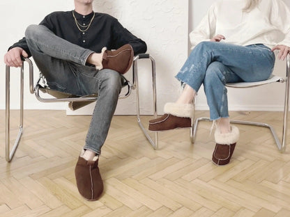 Buty ze skóry owczej – Brązowe | Handmade Sheepskin Boots