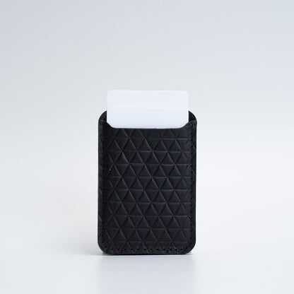 Skórzany portfel MagSafe – Diamonds | Hand-Carved Geometric Wallet