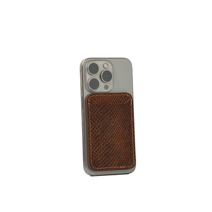 Skórzany portfel MagSafe – Snake Print | Luxury Embossed Wallet