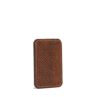 Skórzany portfel MagSafe – Snake Print | Luxury Embossed Wallet