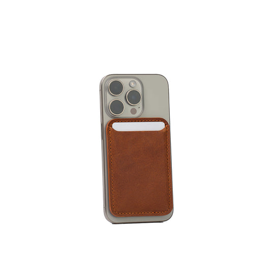 Portefeuille en cuir pleine fleur compatible MagSafe – Classique