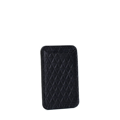 Skórzany portfel MagSafe – Diamonds | Hand-Carved Geometric Wallet