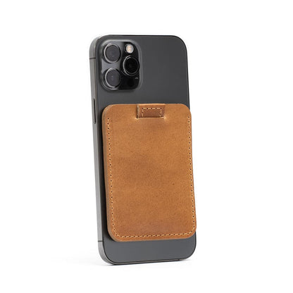 Skórzany portfel MagSafe – Geometric Net | 3D Texture Leather Wallet