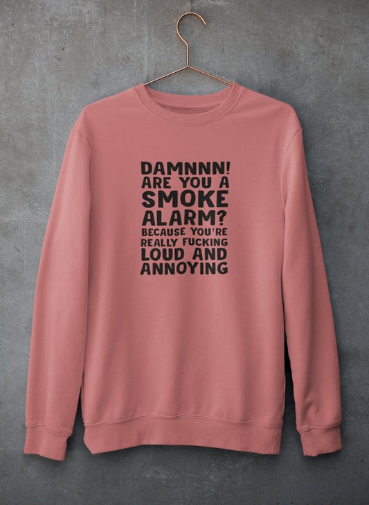 Bluza z Nadrukiem „Smoke Alarm” – Unisex Sweatshirt | Streetwear
